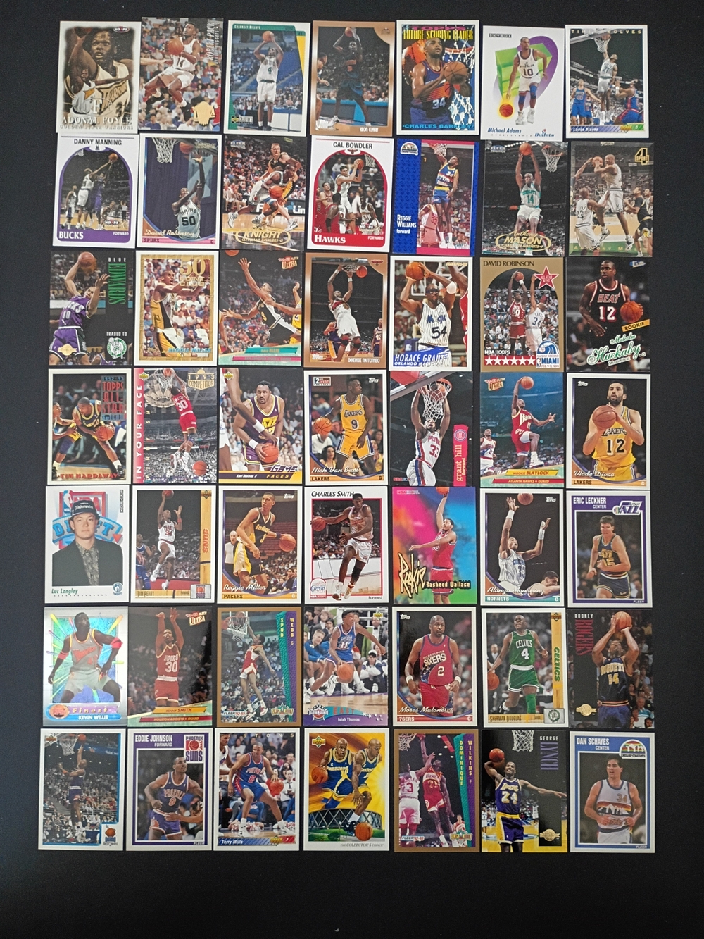 49 basketball Cards with Rookies, Hall of Famers Barkley Miller Malone Wilkins